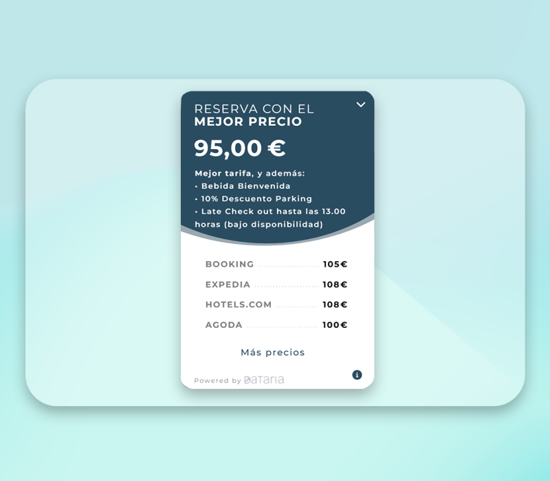 Widget comparación de precios pop Widget comparación de precios pop